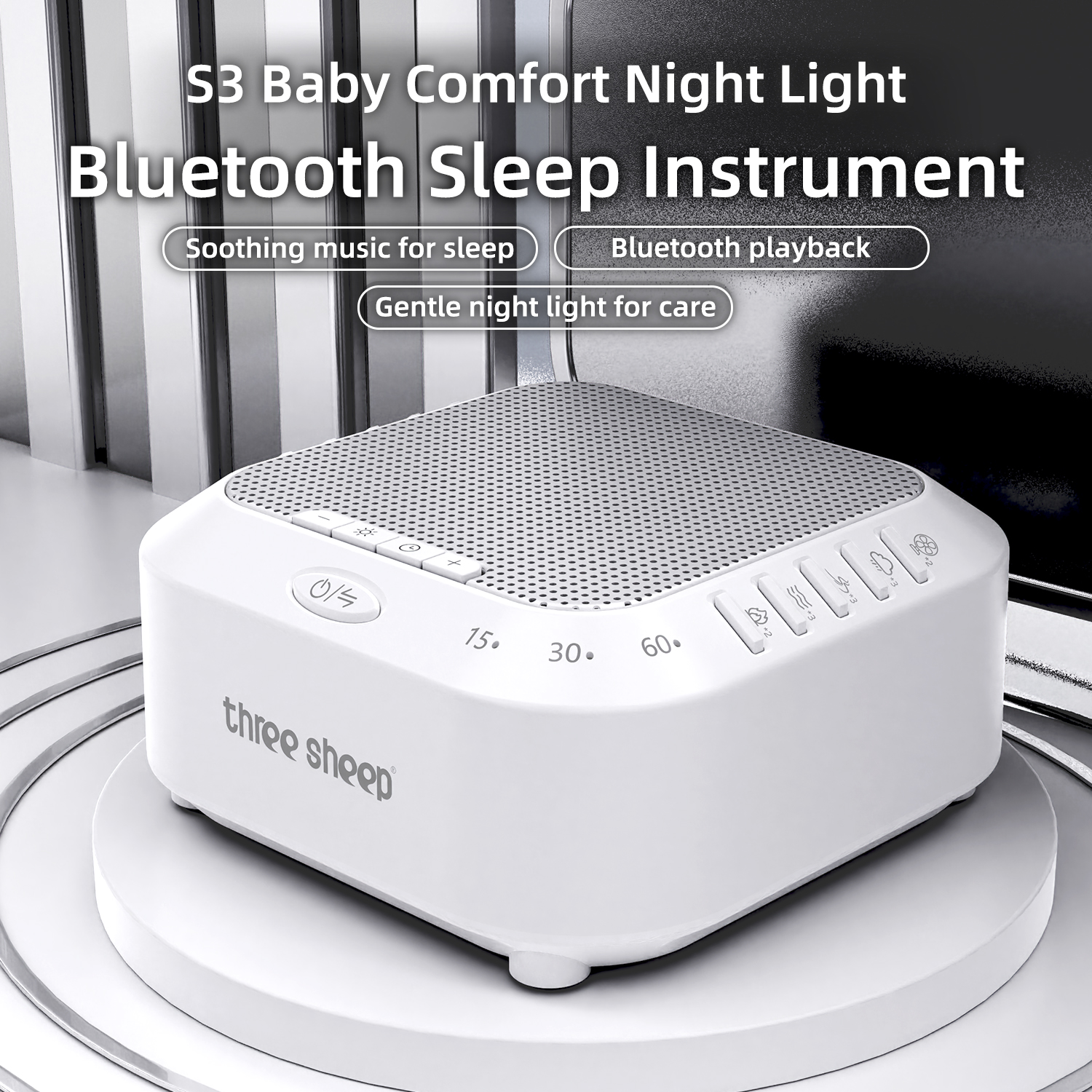 Factory-Price Portable Sound Machine for Home Use bluetooth 28 Sounds Timing Night Light for Baby Soother Aids Sleep